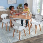 Set Masa cu 4 scaune cu spatar pentru copii Mid-Century Kid™ Toddler Kidkraft